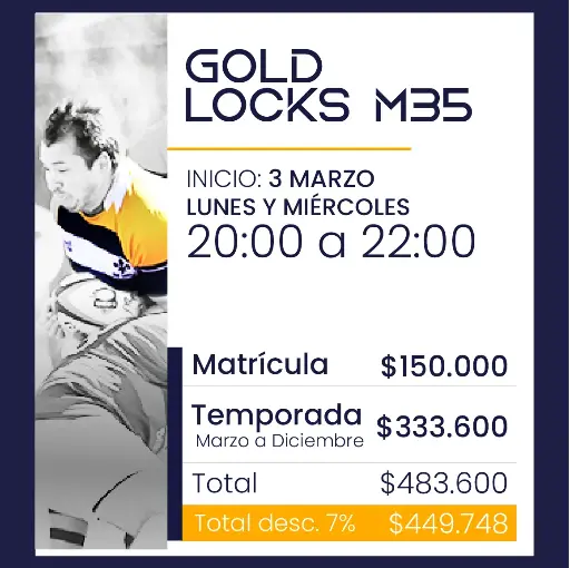 Rugby Gold Locks +35